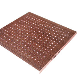 MDF Material Polyester Fiber Board Hotel Wooden Perforated Acoustic Ceiling Panel