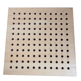 Moisture proof Convention Hall Perforated Wood Acoustic Panels Noise Reduce Board