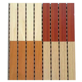 Decorative Auditorium Wooden Grooved Acoustic Panel with Melamine Surface