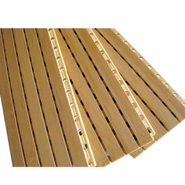 Decorative Auditorium Wooden Grooved Acoustic Panel with Melamine Surface