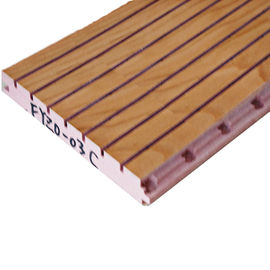 Sound Absorbing Board Fire Retardant Finished Function Room Wood Grooved Acoustic Panel