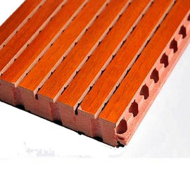 Paint Spraying Fireproof Wooden Grooved Acoustic Panel Museum Sound Absorbing Panel