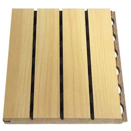 Prefabricated Concrete Wooden Grooved Acoustic Panel Interior Grooved Partition Wall Panels