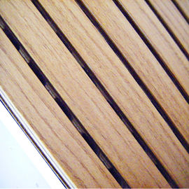 Auditorium Wooden Grooved Acoustic Panel For Home , Architectural Design