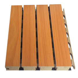 Eco Friendly Mdf Acoustic Soundproofing Panels / Grooved Wood Panel