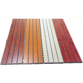 Eco Friendly Mdf Acoustic Soundproofing Panels / Grooved Wood Panel