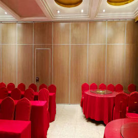 Yellow Movable Partition Walls , Hotel Conference Room Sliding Folding Partition Doors