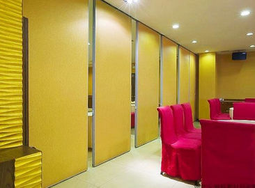 Yellow Movable Partition Walls , Hotel Conference Room Sliding Folding Partition Doors