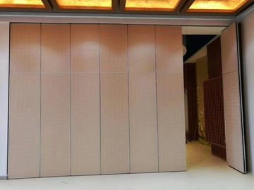 Operable Office Partition Walls / Aluminium Track Rollers Interior Folding Sliding Doors