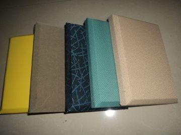 Chamfer Angle Insulation Acoustic Fabric Panels / Wall Covering Board
