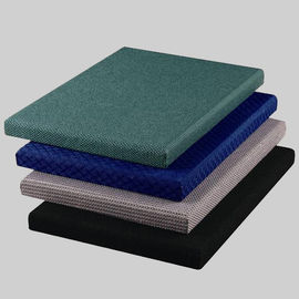 Green / Blue Acoustic Fabric Panels for Auditorium Decorative 25mm Thickness