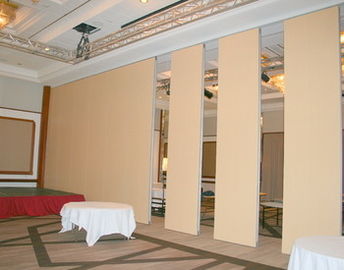 Decorative Sliding Operable Wooden Partition Wall Sound Proofing MDF Board
