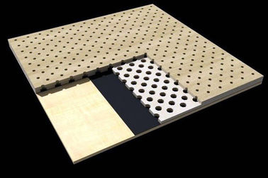 Office Building Perforated Wood Acoustic Panels / Sound Absorption Board