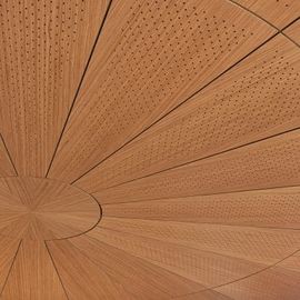 Customized 9 mm MDF Wooden Perforated Acoustic Absorption Panels Eco - Friendly