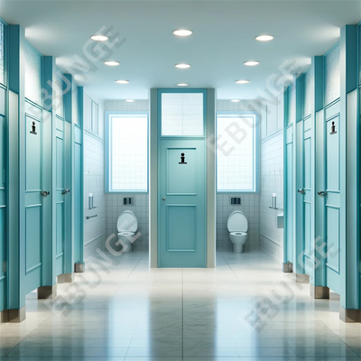 Easy To Clean Hinged Door Toilet Partition Wall Toilet Partition