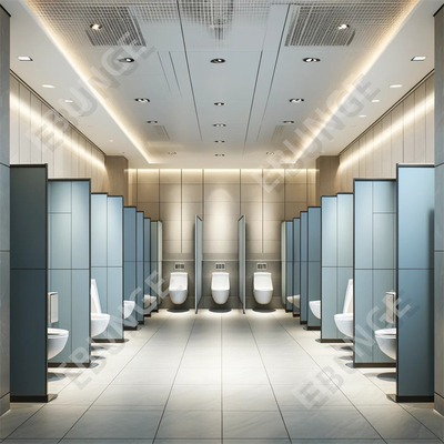 Floor Mounted Toilet Partition Wall with Water Resistance and Color Assortment Assortment