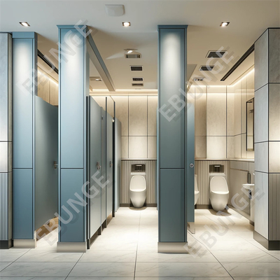 Floor Mounted Toilet Partition Wall with Water Resistance and Color Assortment Assortment