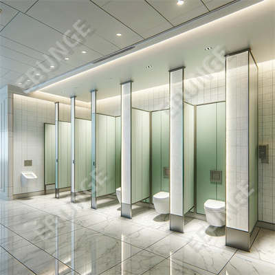 Floor Mounted Toilet Partition Wall with Water Resistance and Color Assortment Assortment