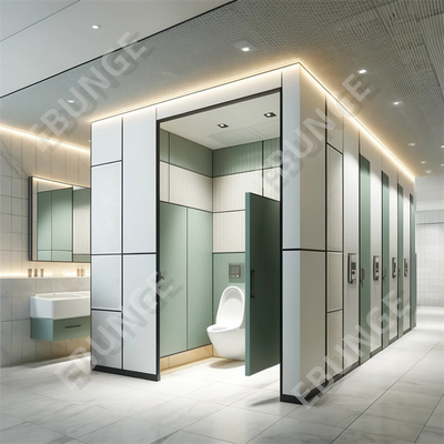 Floor Mounted Toilet Partition Wall with Water Resistance and Color Assortment Assortment