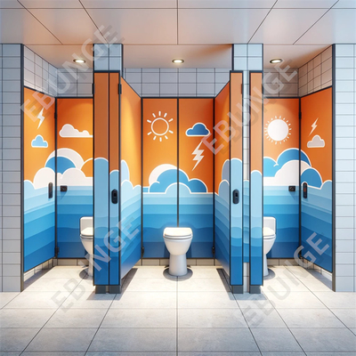 High Impact Resistance and Fireproof Public Toilet Partition Wall