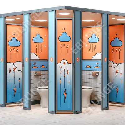 High Impact Resistance and Fireproof Public Toilet Partition Wall