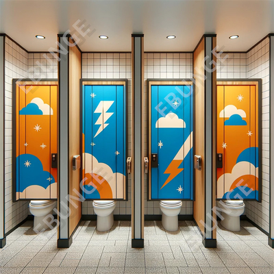 High Impact Resistance and Fireproof Public Toilet Partition Wall