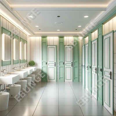 Scratch Resistant and Easy to Clean 1/2 Inch 1950mm Toilet Partition Wall with Hinged Door