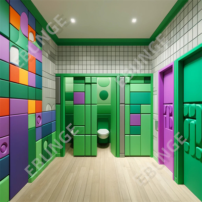 Full Privacy Affordable Restroom Partition with Easy Installation and Customization