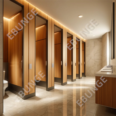 Easy to Clean Fire Rated Toilet Cubicle Partition with Hinged Door