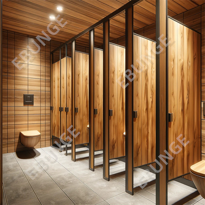 Easy to Clean Fire Rated Toilet Cubicle Partition with Hinged Door