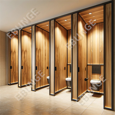 Easy to Clean Fire Rated Toilet Cubicle Partition with Hinged Door