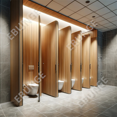 Easy to Clean Fire Rated Toilet Cubicle Partition with Hinged Door