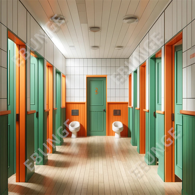 High Fireproof Performance Toilet Partition Wall with Various Color Options and Impact Resistance