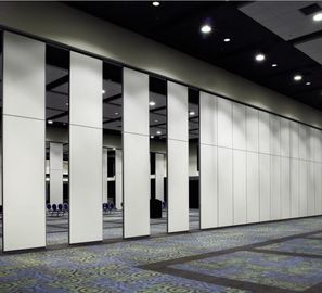 School Operable Movable Doors Sliding Folding Wood Partitions Wall On Wheels With Storage