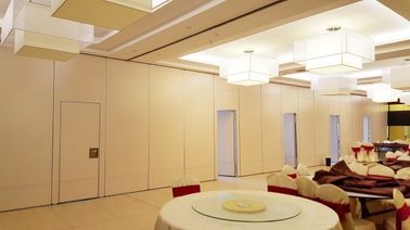 Yellow Movable Partition Walls , Hotel Conference Room Sliding Folding Partition Doors