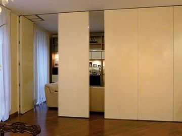 Aluminum Sliding Wooden Partition Walls For Living Room / Hotel