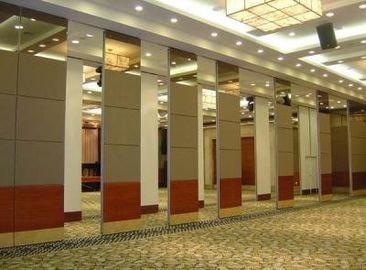 Folding Sound Proof Partition Wall / Movable Divider Walls Hotel Decorated