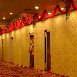 Hotel Acoustic Wooden Folding Movable Room Partition Wall With Pass Door