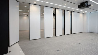Movable Acoustic Wooden Partition Wall Commercial Furniture Aluminum Frame