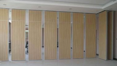 Removable Banquet Hall Sliding Partition Walls , Melamine Surface Wood Interior Room Dividers
