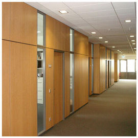 Acoustic Wooden Folding Partition Wall , Aluminum Banquet Hall Room Dividers