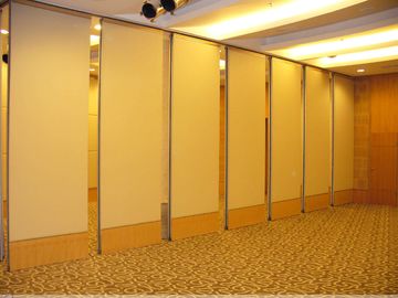 Aluminum Frame Operable Wooden Interior Folding Partition Walls For Reception Hall