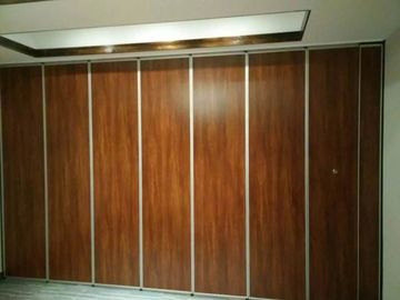 Finished Melamine Decorative Wooden Partition Wall / Folding Sliding Doors