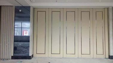 Sound Proof Conference Room Partitions , Finished Fabric Decorative Wooden Sliding Folding Walls