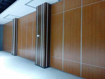 Sound Proof Conference Room Partitions , Finished Fabric Decorative Wooden Sliding Folding Walls
