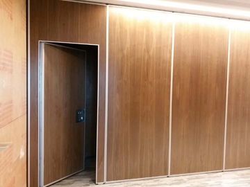 Multi Color Wood Sound Proof Partitions with Aluminium Profile / Sliding Room Dividers