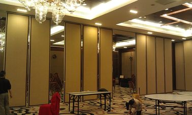 Soundproof Folding Hotel Movable Partition Walls with Aluminium Track Wheels