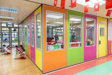 Multi Color Decorative Flexible Sliding Partition Walls / Customized Foldable Room Divider