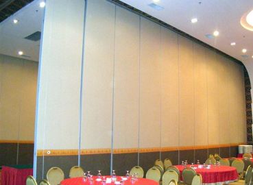 Sliding Door Track Rollers Commercial Movable Partition Wall Acoustic Fabric Surface