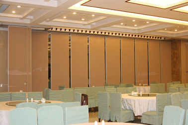 Custom Hotel Movable Floor to Ceiling Partition Wall With Sliding Aluminium Track